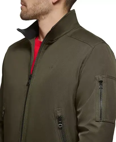 Erkek Klasik Fermuarlı Yırtılmaz Bomber Ceket - 4