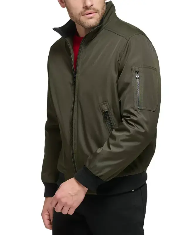 Erkek Klasik Fermuarlı Yırtılmaz Bomber Ceket - 5