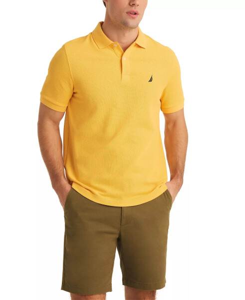 Erkek Klasik Fit Güverte Polo Gömleği Sarı Güneş - 5