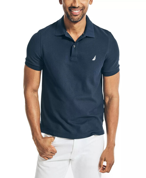 Erkek Klasik Fit Güverte Polo Tişörtü Navy - 6