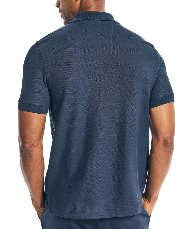 Erkek Klasik Fit Güverte Polo Tişörtü Navy - 8