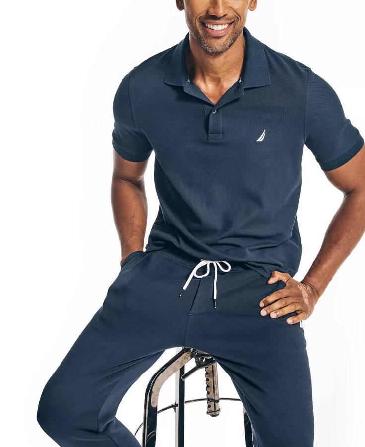 Erkek Klasik Fit Güverte Polo Tişörtü Navy - 10