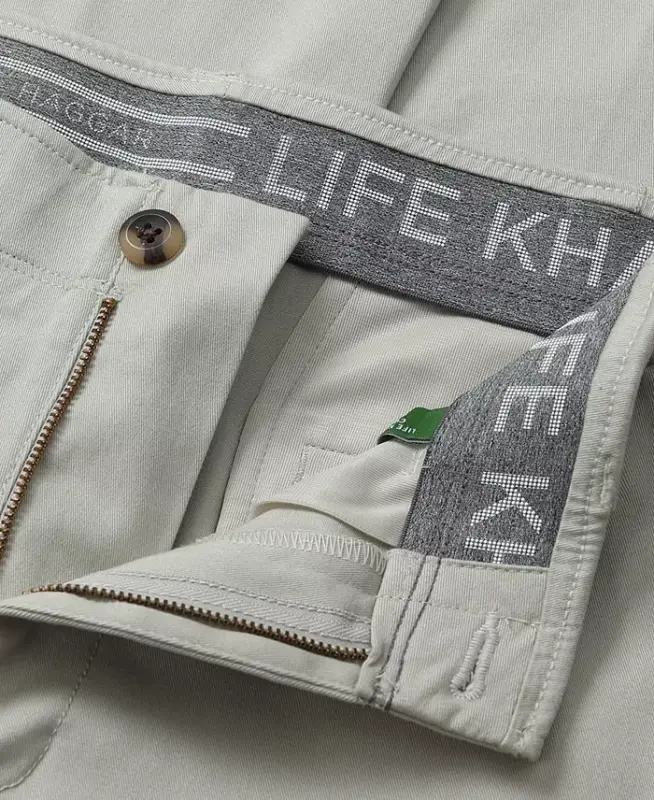 Erkek Klasik Haki™ Düz Kesim Rahat Pantolon - 7