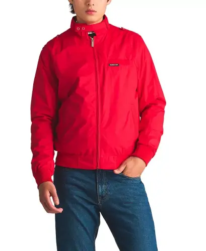 Men's Classic Iconic Racer Jacket (Slim Fit - Red 