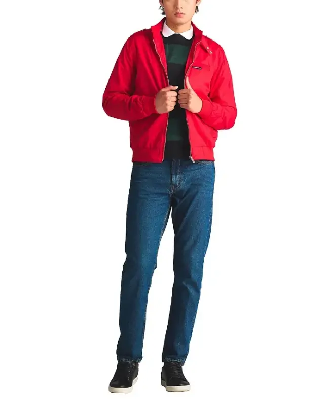 Men's Classic Iconic Racer Jacket (Slim Fit) - Red - 10