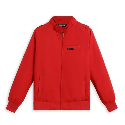 Men's Classic Iconic Racer Jacket (Slim Fit) - Red - 11