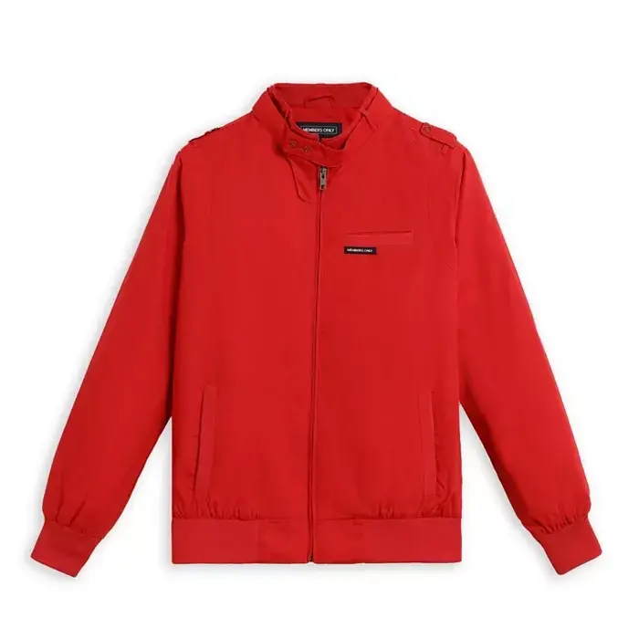 Men's Classic Iconic Racer Jacket (Slim Fit) - Red - 11