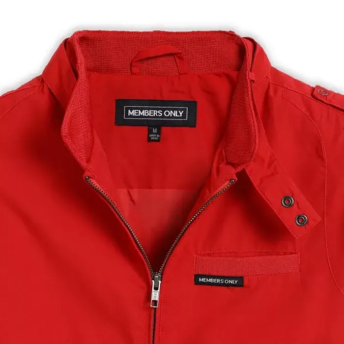 Men's Classic Iconic Racer Jacket (Slim Fit) - Red - 12