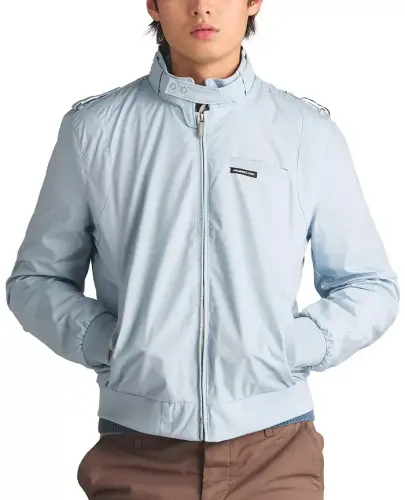 Men's Classic Iconic Racer Jacket (Slim Fit - Dusty Sky 