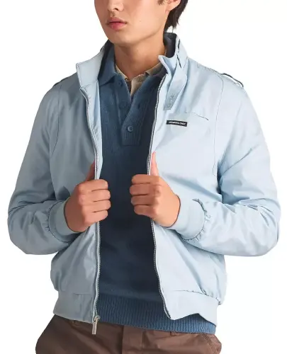 Men's Classic Iconic Racer Jacket (Slim Fit) - Dusty Sky - 3