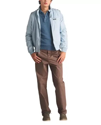 Men's Classic Iconic Racer Jacket (Slim Fit) - Dusty Sky - 5