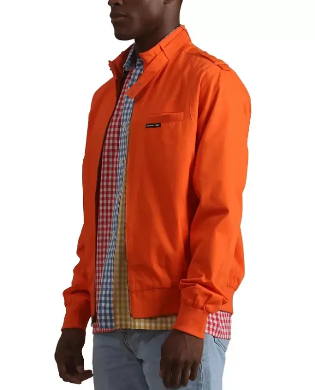 Men's Classic Iconic Racer Jacket (Slim Fit - Orange - 3