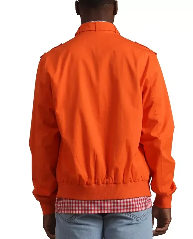 Men's Classic Iconic Racer Jacket (Slim Fit - Orange - 4