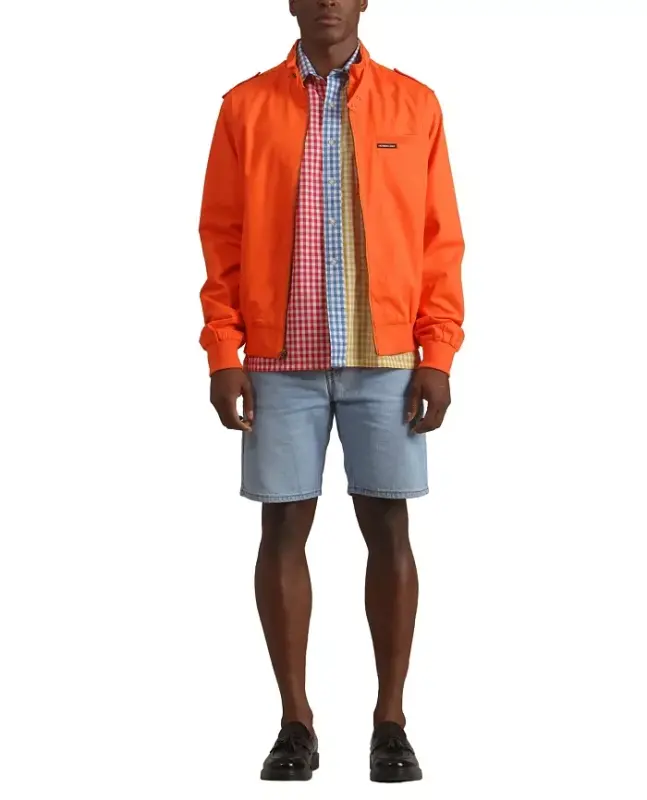 Men's Classic Iconic Racer Jacket (Slim Fit - Orange - 5