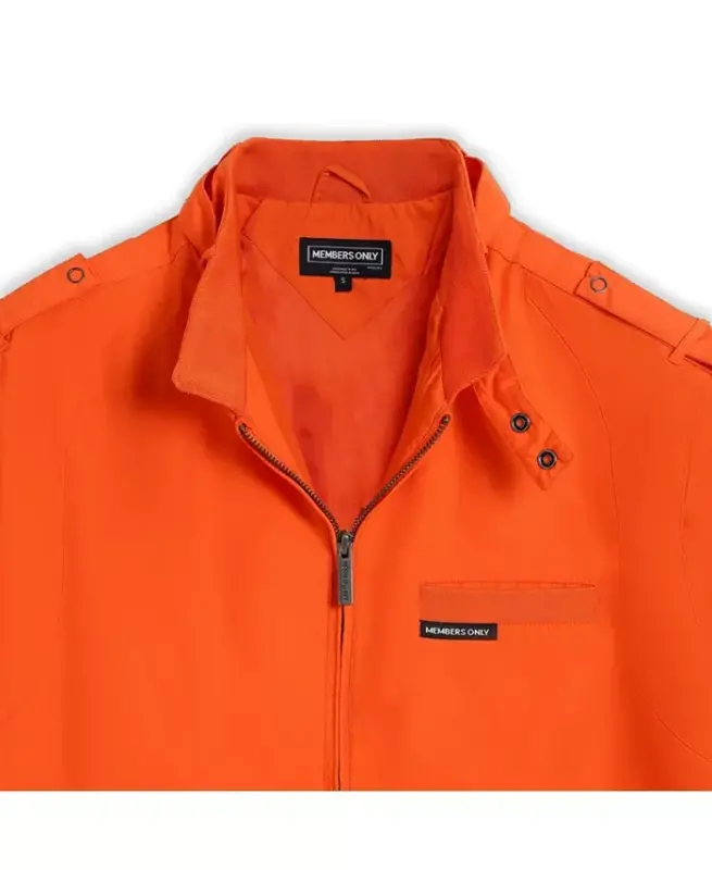 Men's Classic Iconic Racer Jacket (Slim Fit - Orange - 7