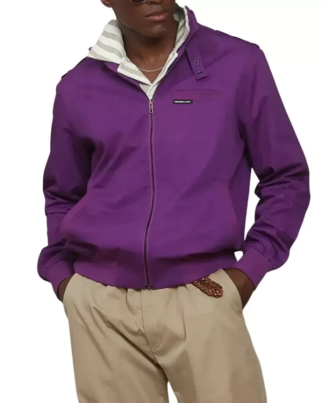 Men's Classic Iconic Racer Jacket (Slim Fit - Purple - 1