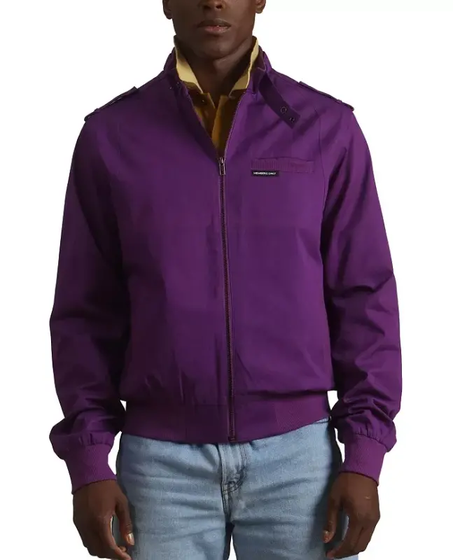 Men's Classic Iconic Racer Jacket (Slim Fit - Purple - 3