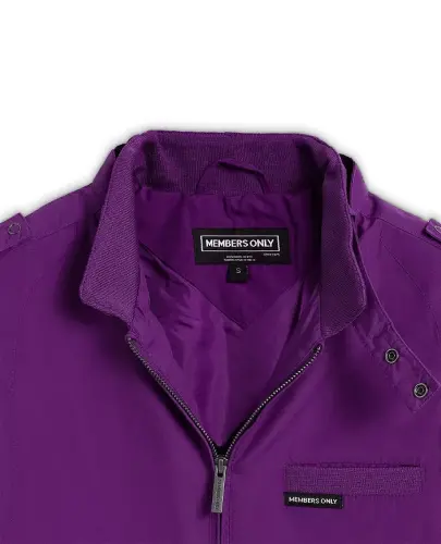 Men's Classic Iconic Racer Jacket (Slim Fit - Purple - 8