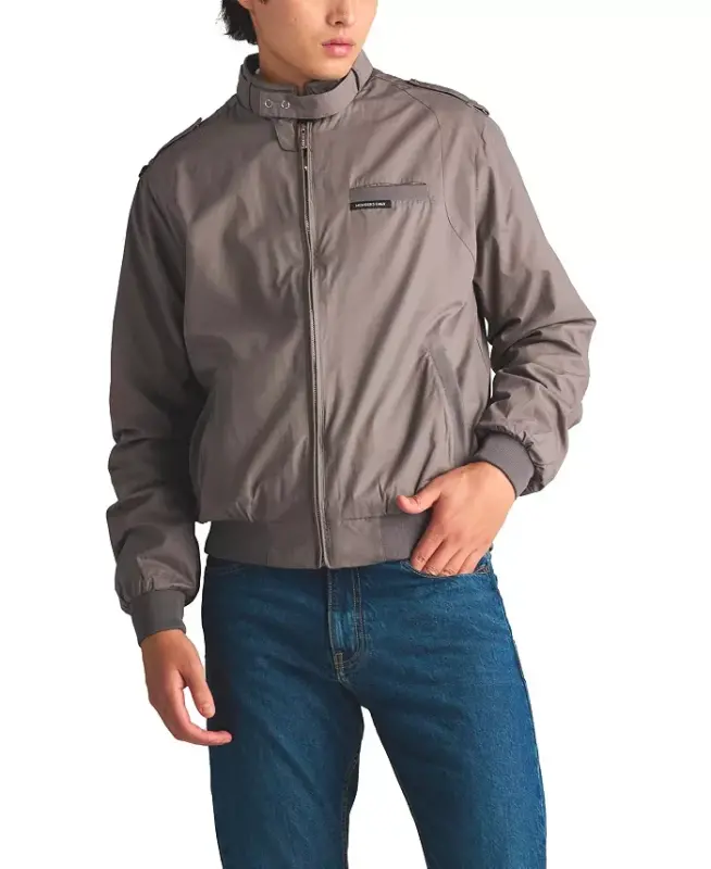 Men's Classic Iconic Racer Jacket (Slim Fit - Grey - 2