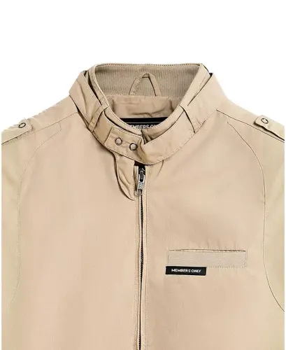 Men's Classic Iconic Racer Jacket (Slim Fit - Khaki - 8