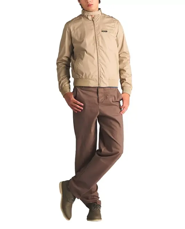 Men's Classic Iconic Racer Jacket (Slim Fit - Khaki - 4