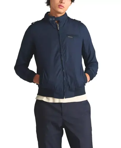 Men's Classic Iconic Racer Jacket (Slim Fit - Navy 