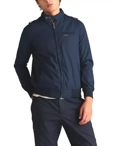 Men's Classic Iconic Racer Jacket (Slim Fit - Navy - 2