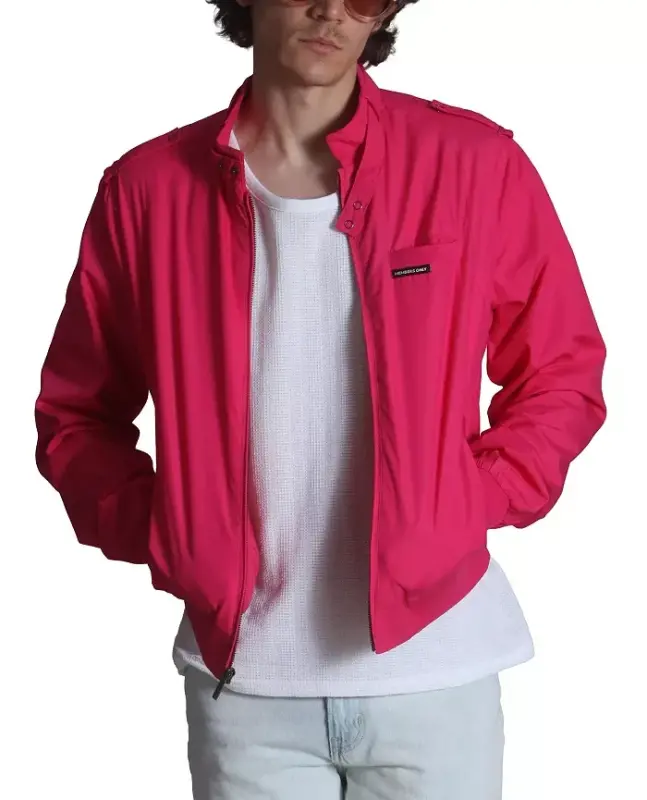 Men's Classic Iconic Racer Jacket (Slim Fit - Hot pink - 1