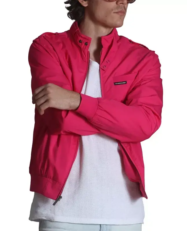 Men's Classic Iconic Racer Jacket (Slim Fit - Hot pink - 2