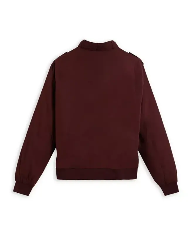 Men's Classic Iconic Racer Jacket (Slim Fit)-Burgundy - 4