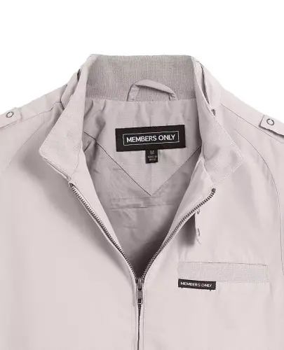 Men's Classic Iconic Racer Jacket (Slim Fit - Light grey - 5