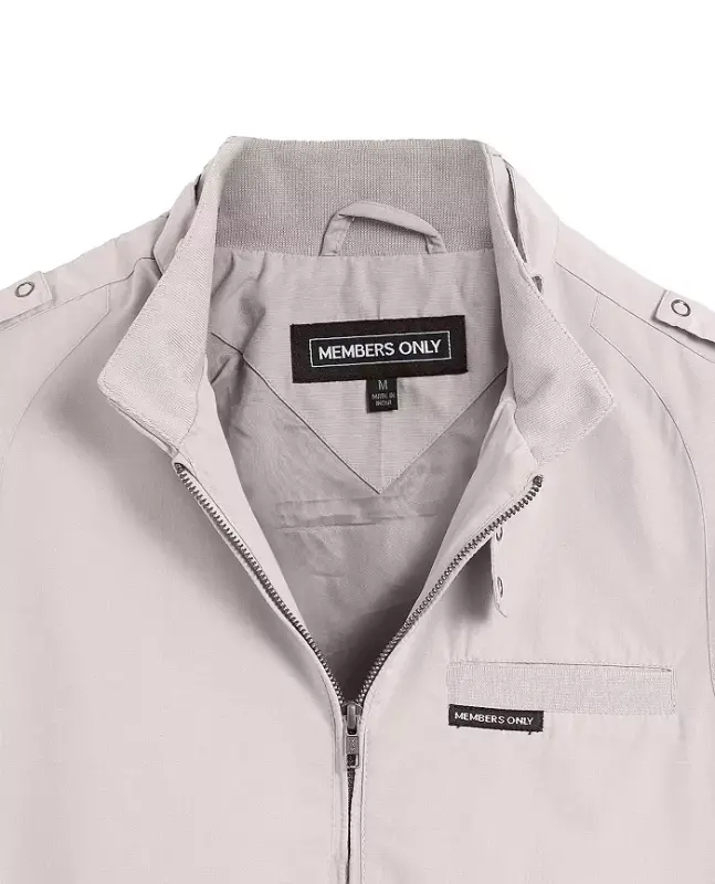 Men's Classic Iconic Racer Jacket (Slim Fit - Light grey - 5