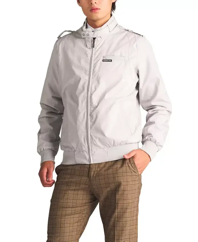 Men's Classic Iconic Racer Jacket (Slim Fit - Light grey - 7