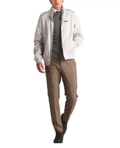 Men's Classic Iconic Racer Jacket (Slim Fit - Light grey - 9