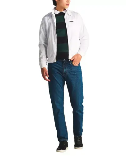 Men's Classic Iconic Racer Jacket (Slim Fit - White - 5