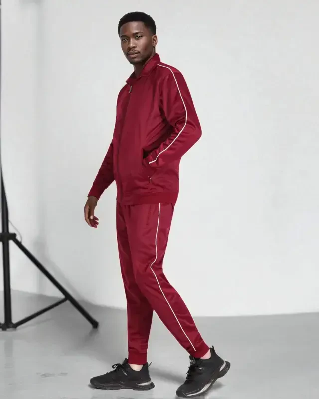 Men Classic Jogger Active Track Jacket and Track pants Joggin Suit - 3