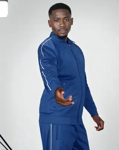 Men Classic Jogger Active Track Jacket and Track pants Joggin Suit - 7