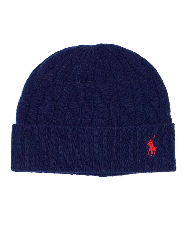 Men's Classic Cable Beanie-Newport Navy - POLO RALPH LAUREN