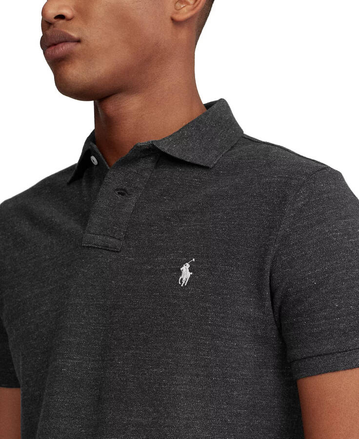 Erkek Klasik Kalıp Mesh Polo Siyah Marl Heather - 4