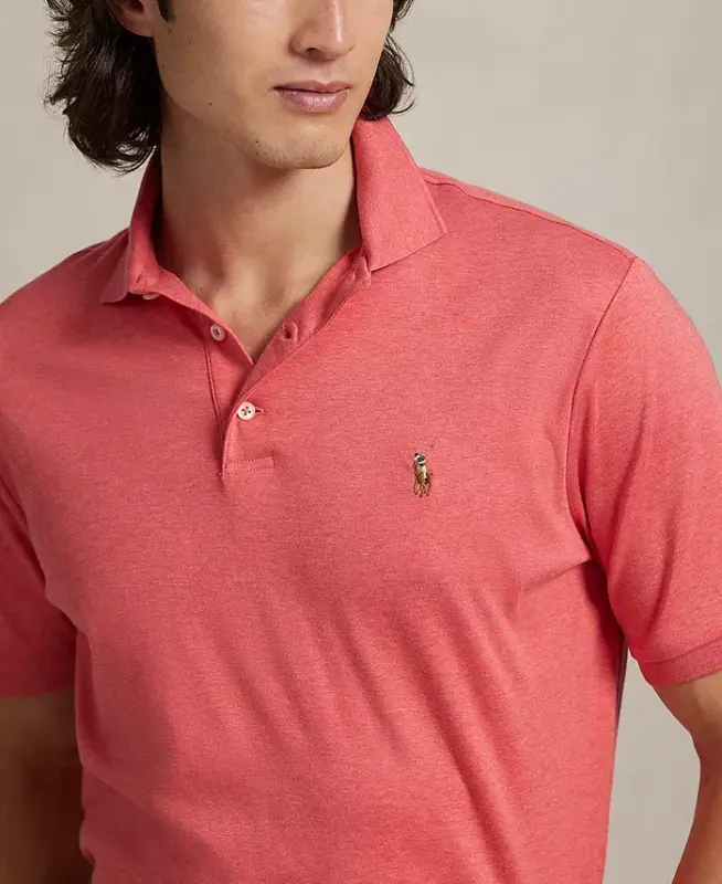 Men's Classic-Fit Soft Cotton Polo Shirt - Highland Rose Heather - 3