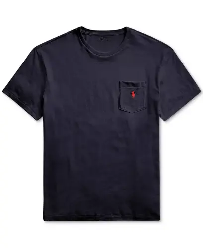 Men's Classic-Fit Crewneck Pocket T-Shirt - Ink Blue - 5