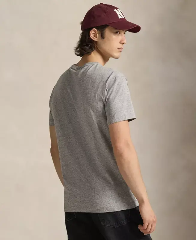 Men's Classic-Fit Crewneck Pocket T-Shirt - Dark Vintage Heather - 4