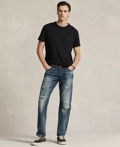 Men's Classic Fit Crew Neck Pocket T-Shirt-RL Black - POLO RALPH LAUREN (1)