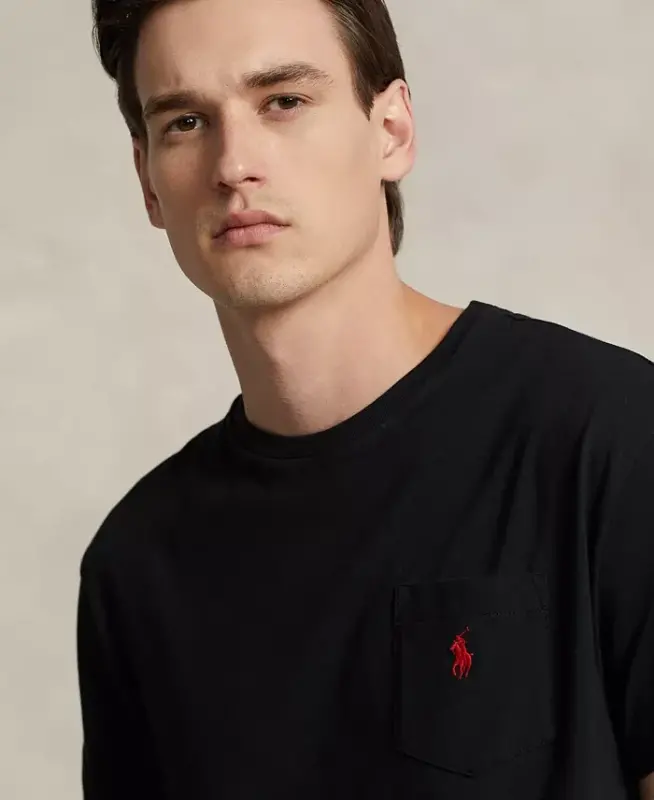 Men's Classic-Fit Crewneck Pocket T-Shirt - Black - 3