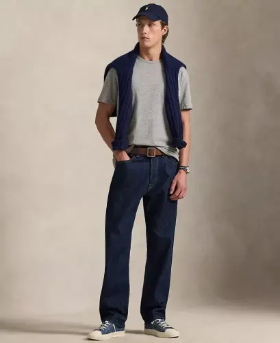 Men's Classic Fit Crew Neck T-Shirt-Dark Vintage Heather - POLO RALPH LAUREN (1)