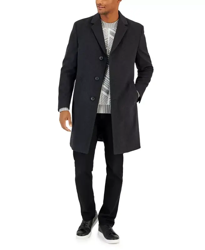 Men's Classic-Fit Camber Wool Overcoat - NAUTICA