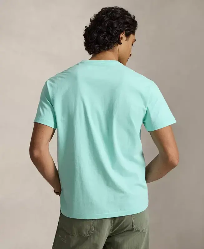 Erkek Klasik Kesim Cep Düz Tişört - Yeni Aqua - 2