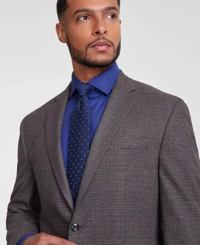 Men's Classic-Fit Pattern Sport Coat - Brown - 1