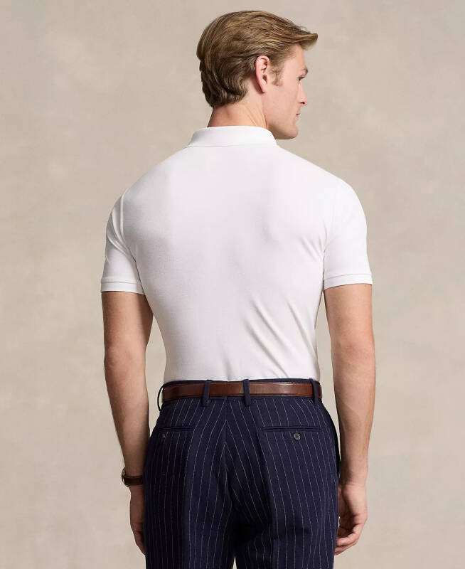 Men's Classic-Fit Mesh Polo Shirt - White - 2