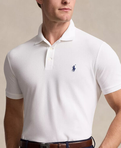 Men's Classic-Fit Mesh Polo Shirt - White - 3